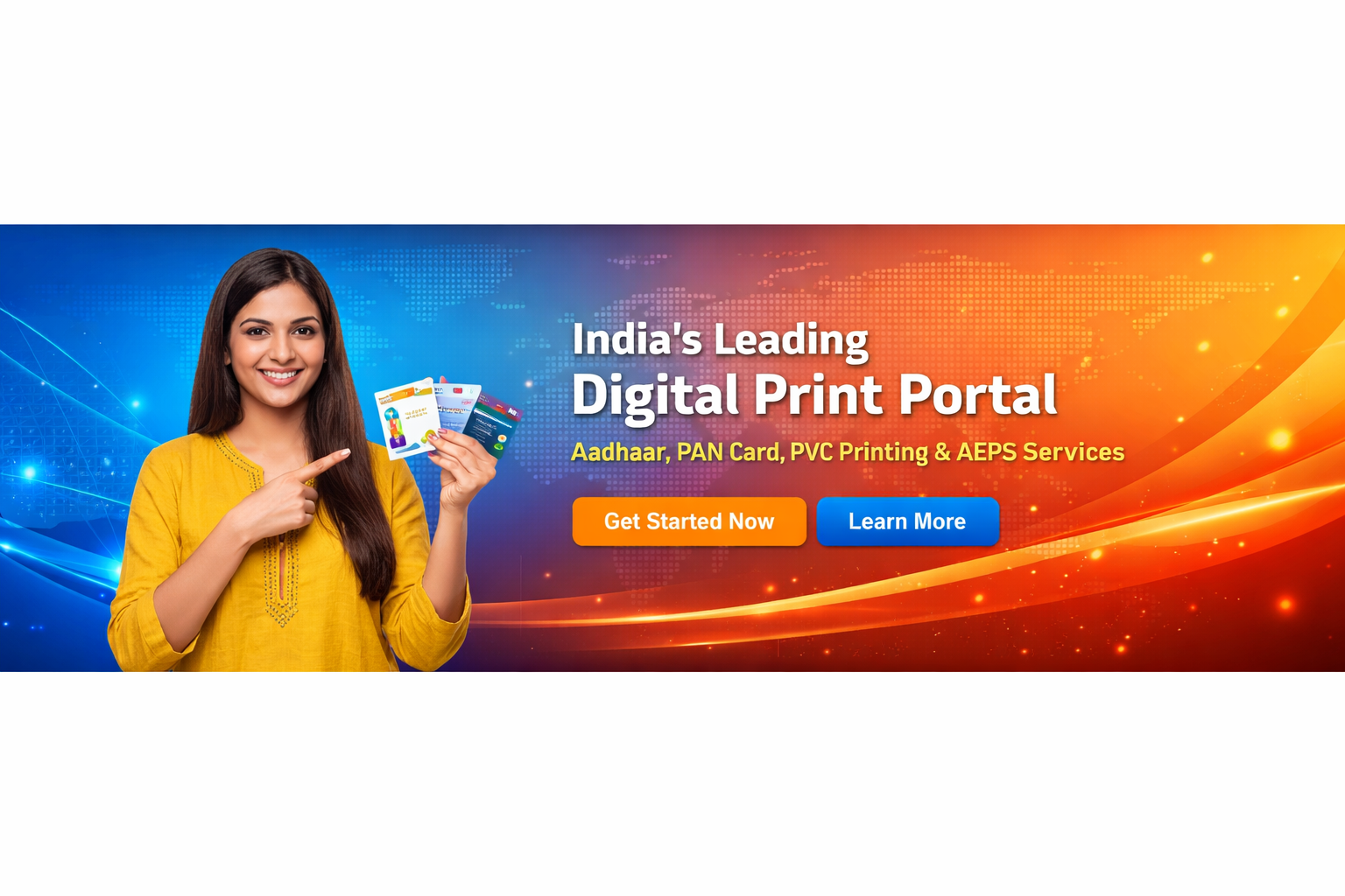 yash digital print portal dashboard for Aadhaar PAN PVC card printing